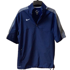 Nike Dri-FIT navy Blue and Gray quarter-Zip short sleeve pullover, windbreaker